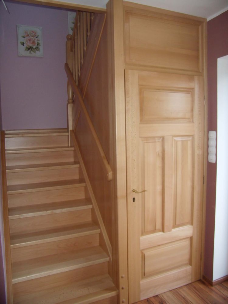 Parapet dębowy lity