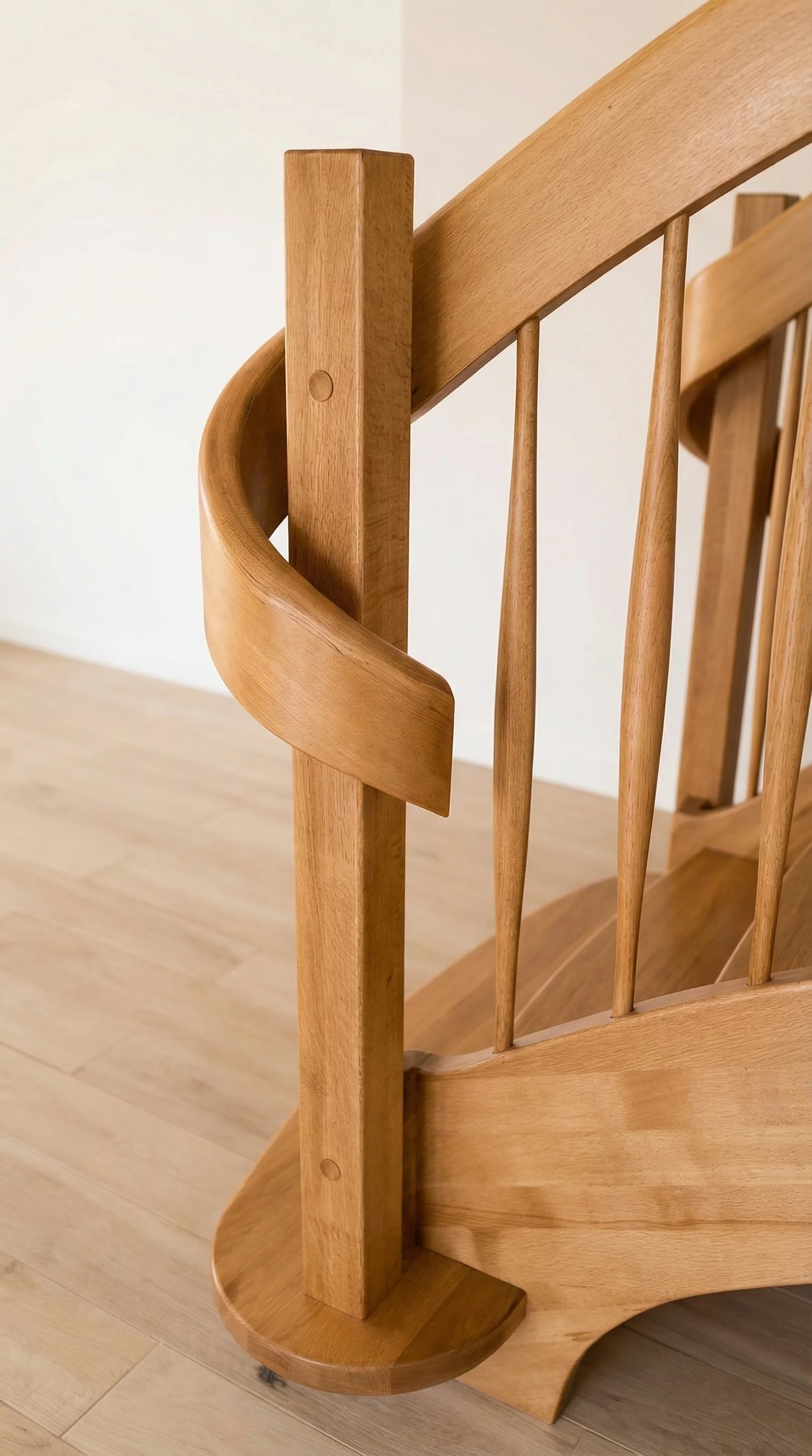 Drewniana balustrada na piętrze