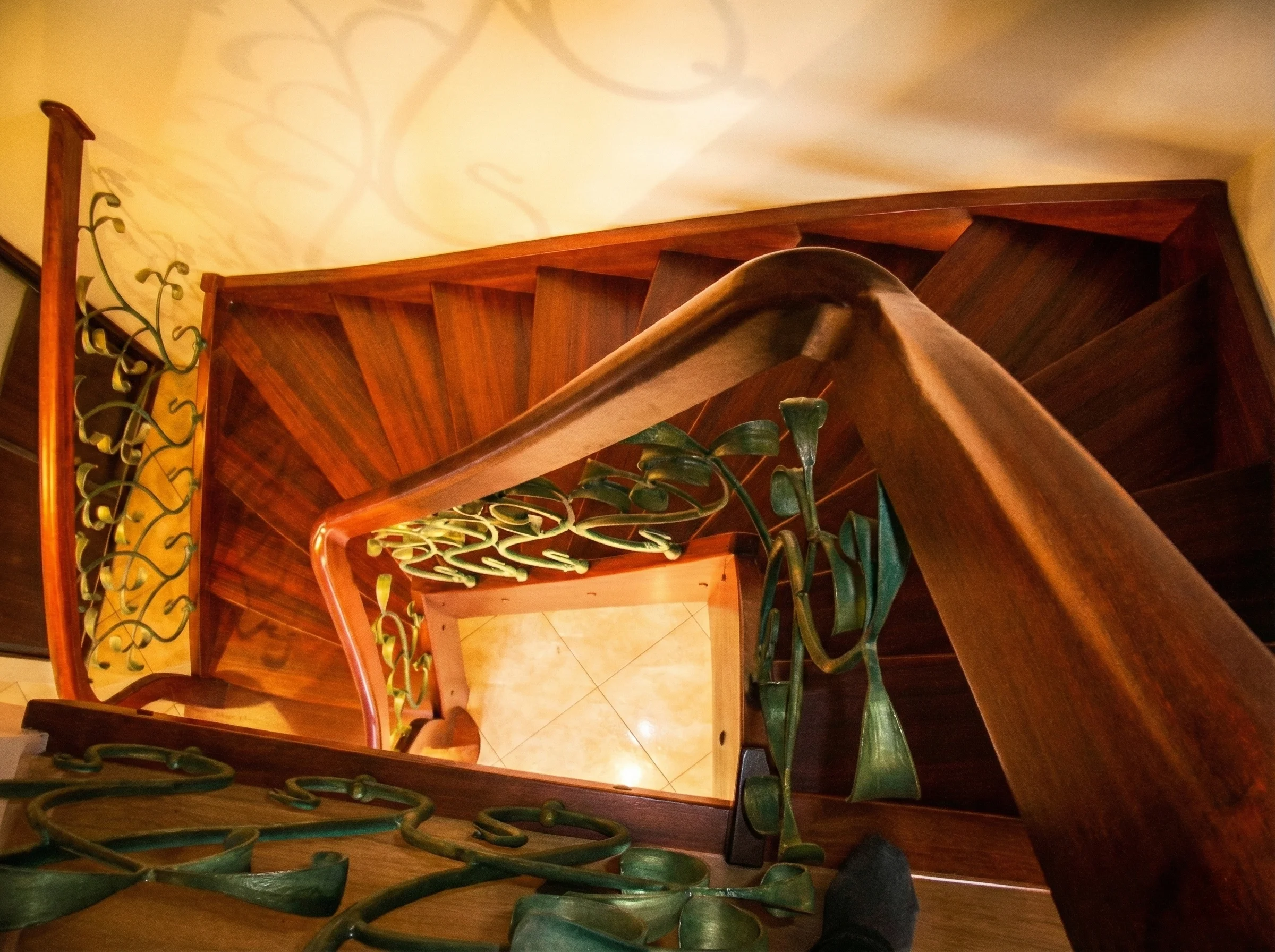 Widok schodów zabiegowych z góry