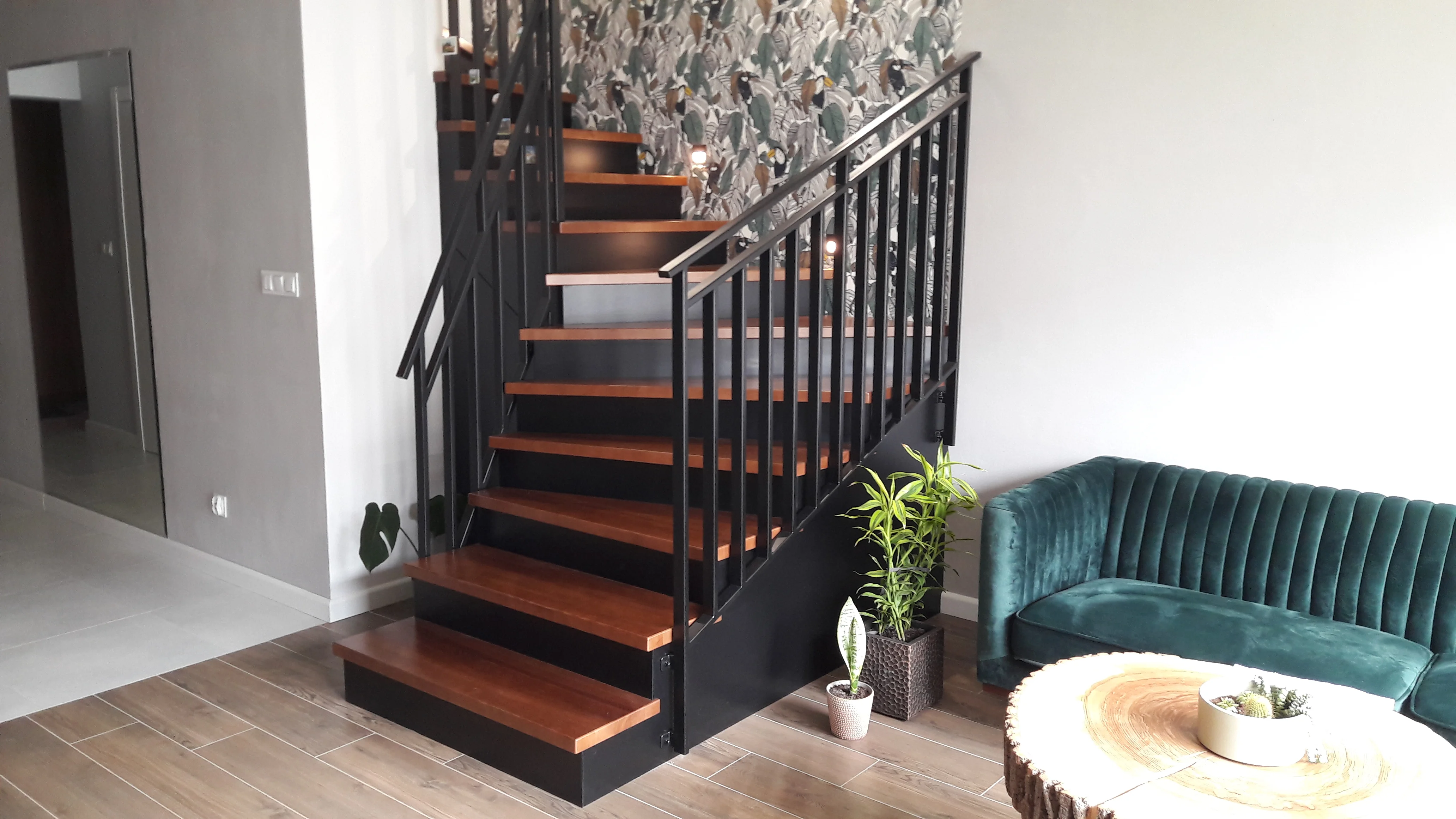 Schody na betonie dębowe Pruszcz Gdański